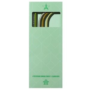 Jeffree Star Green Metal Straw 4-Pack